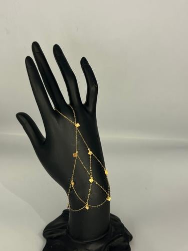 كف الشبك ذهب عيار21 ناعم و انيق للهدايا وزن 0.88 ب...