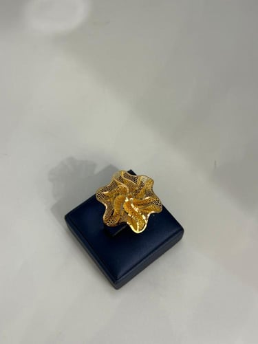 خاتم الورده ذهب عيار21 فاخر و فخم مقاس 20 بوابة.5