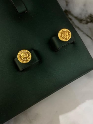 حلق جورج ذهب عيار21 فاخر م مميز وزن 1.29 بوابة.4