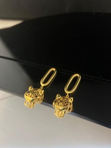 حلق تايقر ذهب عيار21 فاخر و انيق وزن 2.86 بوابة.4