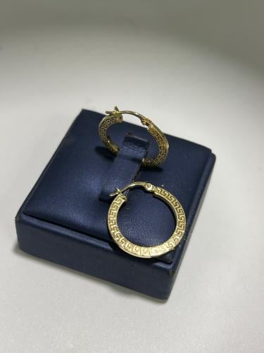 حلق ذهب عيار18 فاخر و انيق للهدايا لبس يومي بوابة....