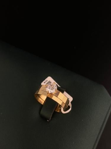 خاتم توينز ذهب عيار21 فاخر و مميز وزن 4.05 مقاس19...