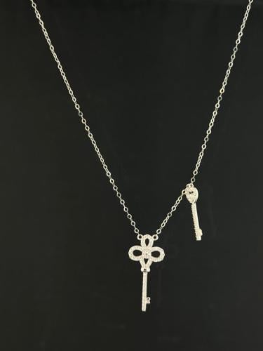 قلادة فاخره و مميزه ذهب عيار18 موديل الماس بوابة.5