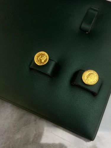 حلق جورج ذهب عيار21 فاخر م مميز وزن 1.29 بوابة.4