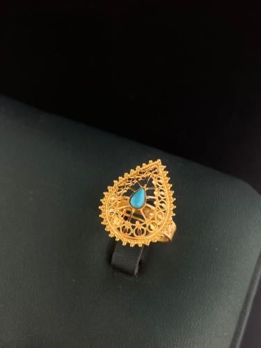 خاتم شاهد فاخر و مميز ذهب عيار21 وزن 4.16 مقاس18 ب...