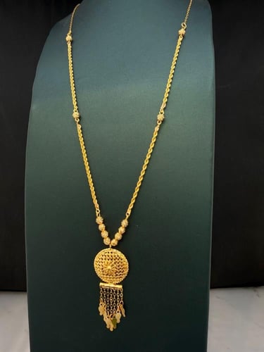 قلادة ذهب عيار 21 بتصميم تراثي وزن 7.03 جرام