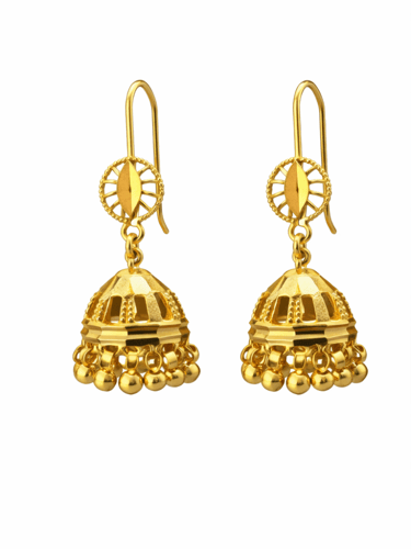 حلق جومكا ذهب عيار 21 فاخر و مميز وزن 6.23 جرام