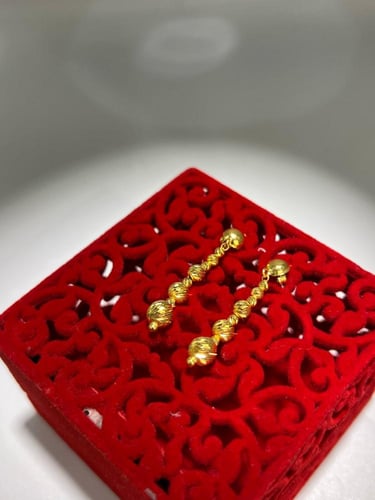 حلق الدوريكا فاخر و مميز للمناسبات ذهب عيار21 بواب...