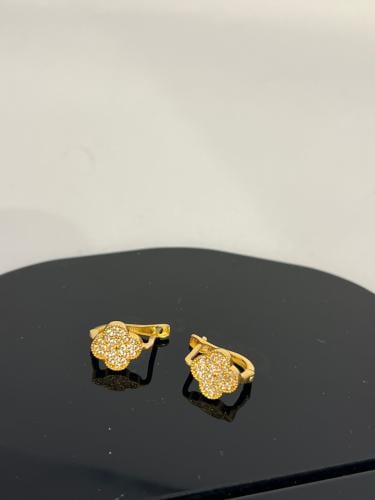 حلق الورده ذهب عيار21 فاخر و مميز لبس يومي بوابة.5