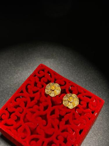 حلق الورده فاخر و مميز ذهب عيار21 بوابة.5