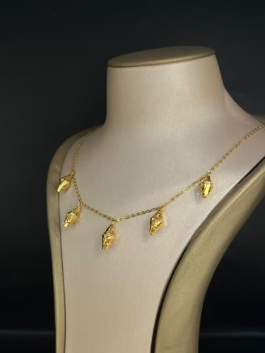 قلادة حب الهيل ذهب عيار21 فاخر و انيق وزن 4.61 بوا...