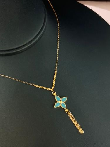 شوكر الفيروزي مميز و انيق ذهب عيار21 بوابة.4