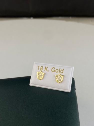 حلق اسباني طبي ذهب عيار 18 قفل آمن ومريح لبس يومي...