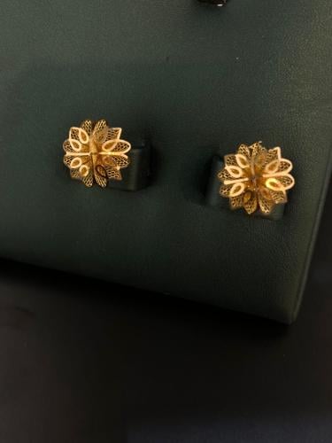 حلق 3D فاخر و مميز ذهب عيار21 وزن 2.41 بوابة.4