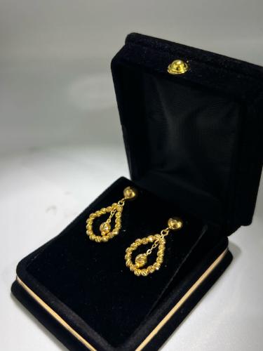 حلق الدوريكا ذهب عيار21 فاخره و مميزه بوابة.5