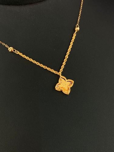 قلادة المبروم ذهب عيار21 فاخره و مميزه وزن 2.04 بو...