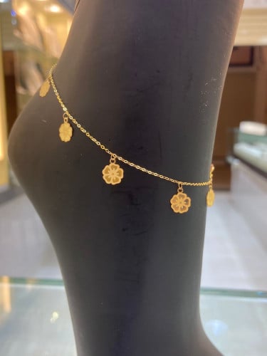 خلخال الورد مميز و انيق عيار21