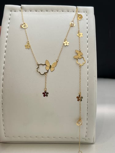 شوكر و سواره موديل الفراشة عيار21