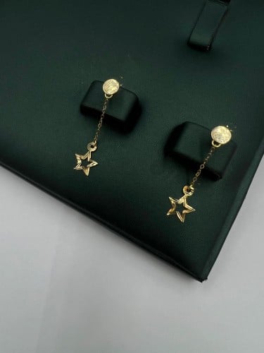 حلق النجمه ناعم و انبق ذهب عيار18