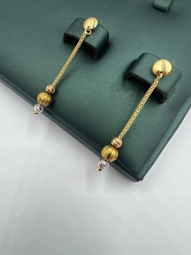 حلق ايطالي فاخر و انيق ذهب عيار18