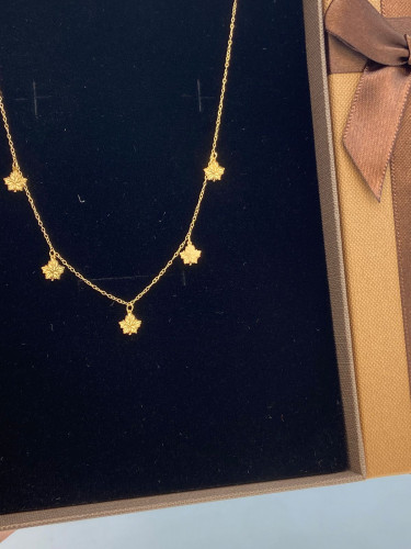 شوكر ورقة كندا مميزه و انيقه ذهب عيار21 بوابة.5