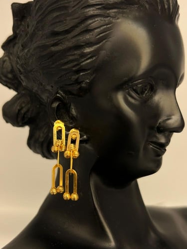 حلق ذهب عيار21 فاخر و مميز للمناسبات بوابة.5