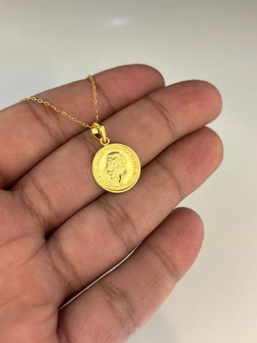 قلادة موديل جورج ذهب عيار21 فاخره و مميزه بوابة.5