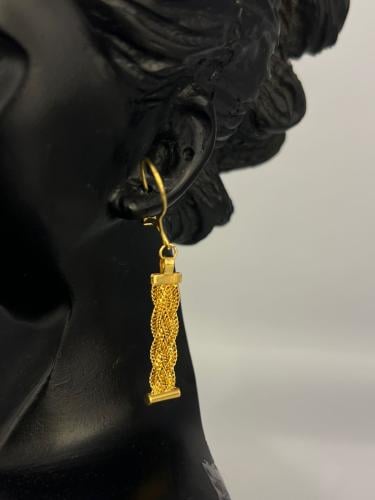 حلق المجدولة ذهب عيار21 فاخر و مميز بوابة.5