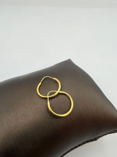 حلق دائري ناعم و انيق ذهب عيار21
