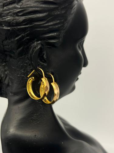 حلق ذهب عيار21 فاخر و انيق للهدايا بوابة.5