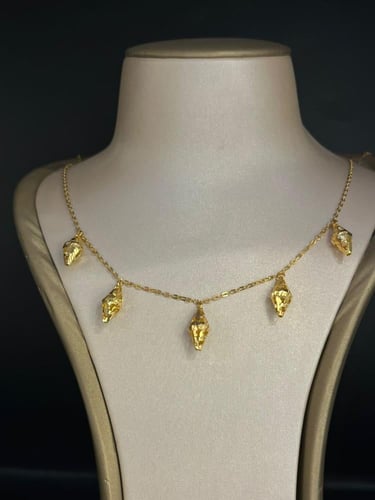 قلادة حب الهيل ذهب عيار21 فاخر و انيق وزن 4.61 بوا...