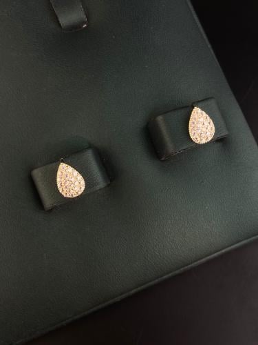 حلق الدمعه ذهب عيار18 مميز و انيق للهدايا بوابة.5