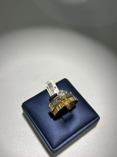 خاتم توينز العروس ذهب عيار21 فاخر و مميز مقاس18 وز...