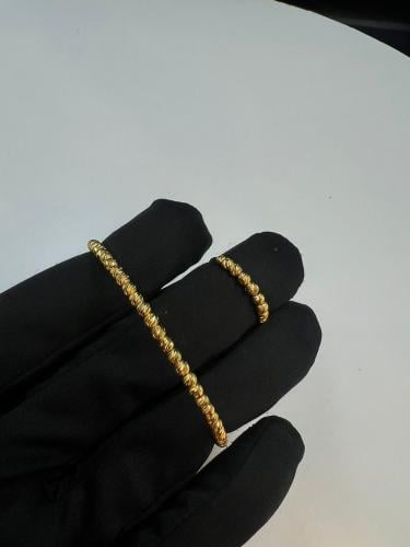 سواره و خاتم موديل الدوريكا ذهب عيار21 الوزن 7.08...