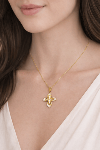 قلادة باسكال ذهب عيار 18 مميزه و انيق وزن 1.70 جرا...