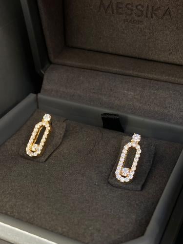 حلق تصميم الماس ذهب عيار21 وزن3.27 بوابة.4 شامل ال...