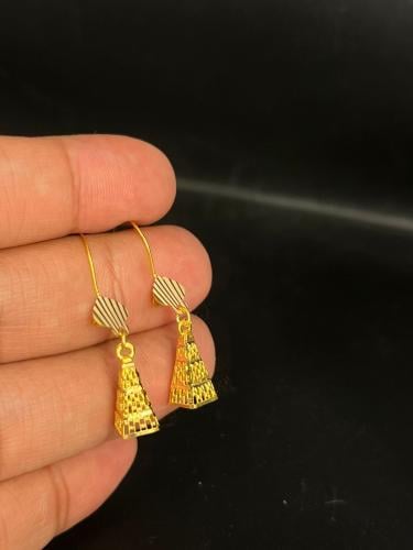 حلق ذهب عيار21 موديل جونكا فاخر و مميز بوابة.5