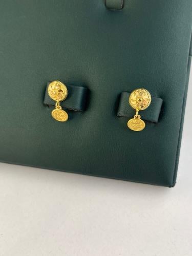 حلق الجنيه فاخر و انيق ذهب عيار٢١ بوابة.4.5