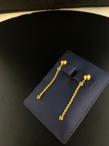 حلق الدوريكا ذهب عيار21 فاخر و مميز وزن 1.98 بوابة...