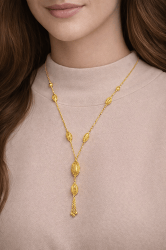 سبحة ذهب عيار 21 بتصميم أنيق ومميز وزن 15.06جرام