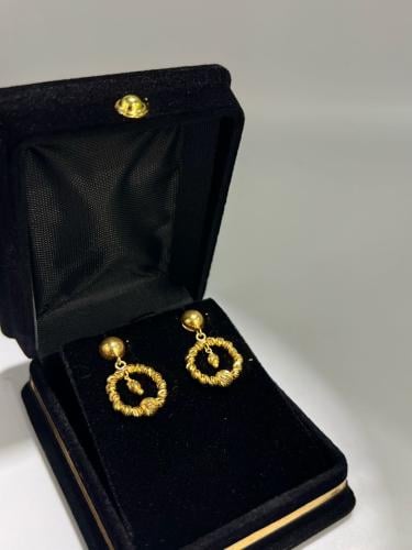 حلق الدوريكا ذهب عيار21 فاخره و مميزه بوابة.5