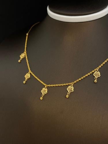 شوكر الورد ذهب عيار21 فاخر و مميز وزن 2.60 بوابة.4