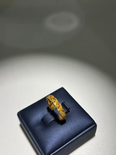 دبلة المجدولة فاخره و مميزه ذهب عيار21 بوابة .5