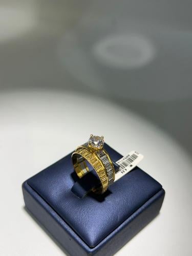 خاتم توينز العروس ذهب عيار21 فاخر و مميز مقاس18 وز...