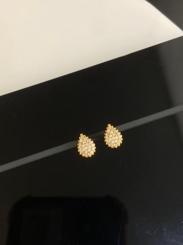 حلق الدمعه ذهب عيار21 فاخر و انيق لبس يومي بوابة.5