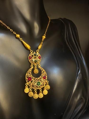 قلادة صباح الخير ذهب عيار21 فاخره و مميزه وزن 14.8...