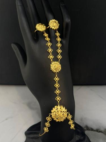 كف كرسي جابر ذهب عيار21 مميز و انيق ورن 5.37 بوابة...