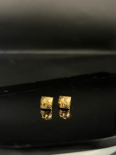 حلق ذهب عيار21 فاخر و انيق لبس يومي بوابة.5