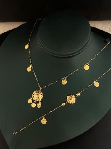 سواره و عقد ذهب عيار21 موديل كرسي جابر فاخره و اني...