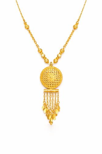 قلادة ذهب عيار 21 بتصميم تراثي وزن 7.03 جرام